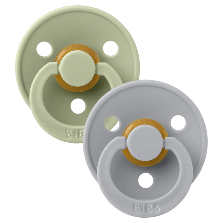 BIBS USA- Natural Rubber Pacifier 2 Pack - Sage/Cloud Pacifiers and Teething BIBS USA   