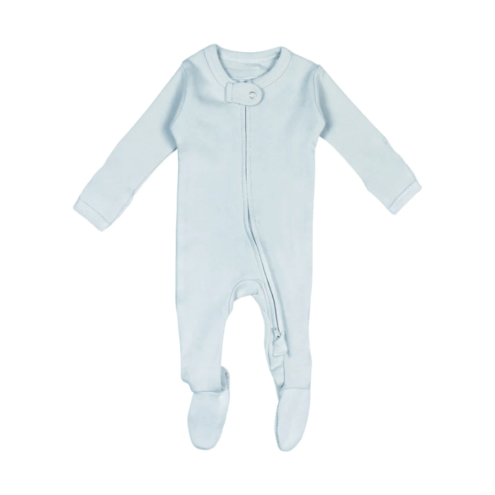 L'ovedbaby Organic 2-Way Zipper Footie Baby Gown L'ovedbaby Newborn Moonbeam 