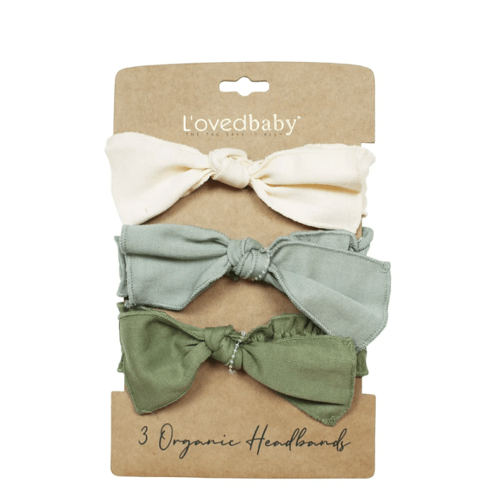 L'ovedbaby Organic 3-Piece Smocked Headband Gift Set Baby Gown L'ovedbaby Going Green  