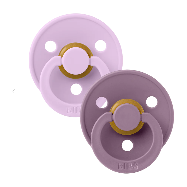 BIBS USA- Natural Rubber Pacifier 2 Pack - Violet Sky/Mauve Pacifiers and Teething BIBS USA   