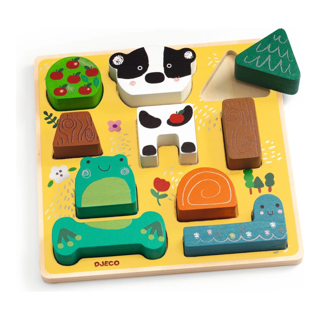 Djeco Puzz & Match Happy Wooden Puzzle Puzzles & Mazes Djeco   