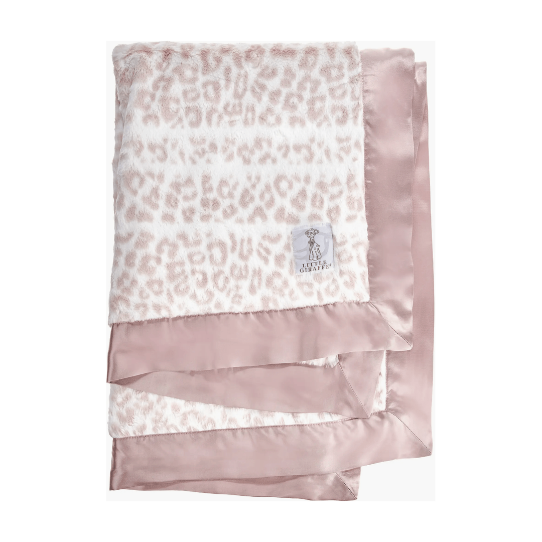 Little Giraffe Luxe Leshiba Receiving Blanket Swaddles & Blankets Little Giraffe Dusty Pink  