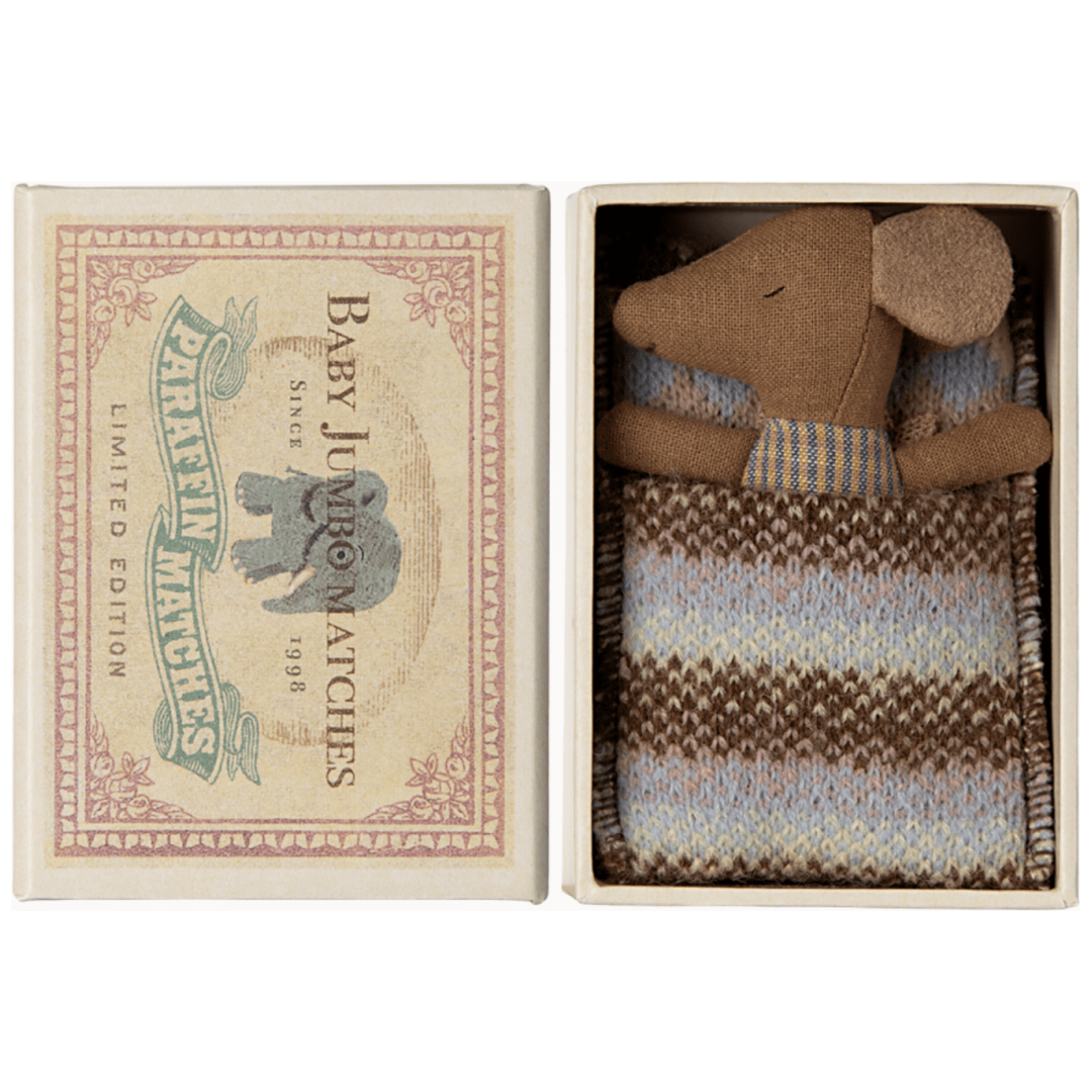 Maileg Sleepy Wakey Baby Mouse In Matchbox 2024- Rose Mice Maileg   