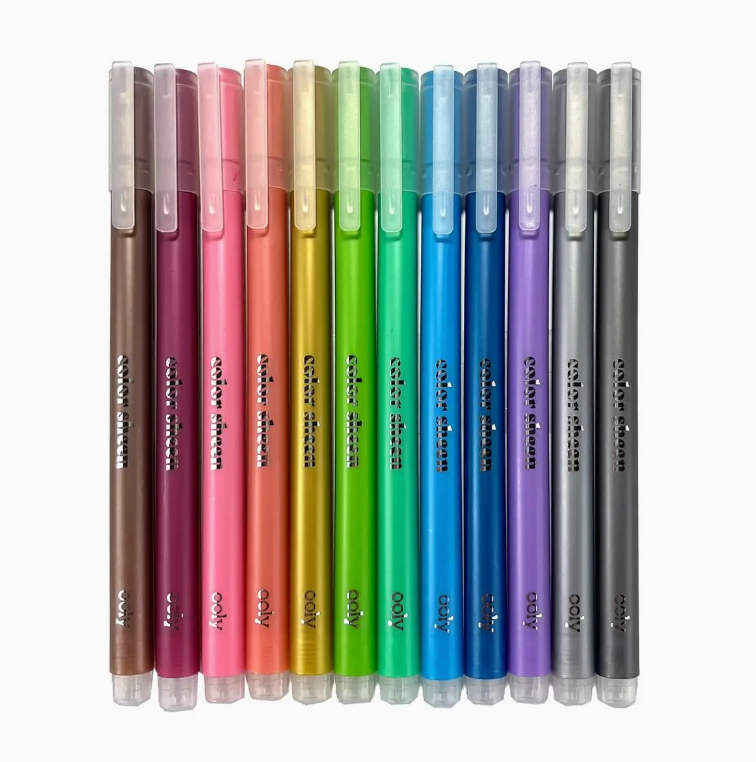 Ooly Color Sheen Metallic Gel Pens - Set of 12 Pens Ooly   