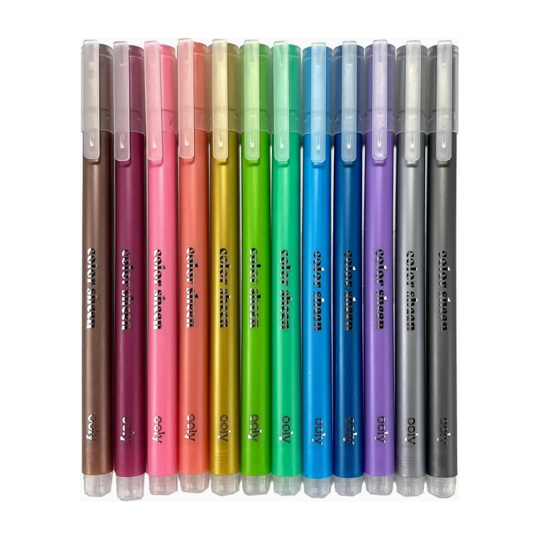 Ooly Color Sheen Metallic Gel Pens - Set of 12 Markers Ooly   