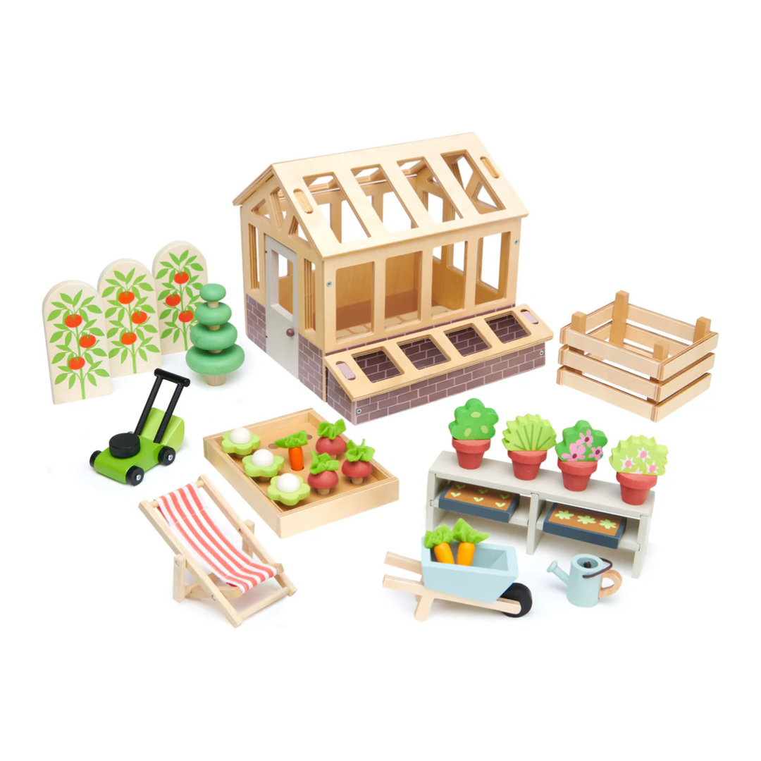 Tender Leaf Greenhouse and Garden Set Dollhouses and Access. Tender Leaf Toys   