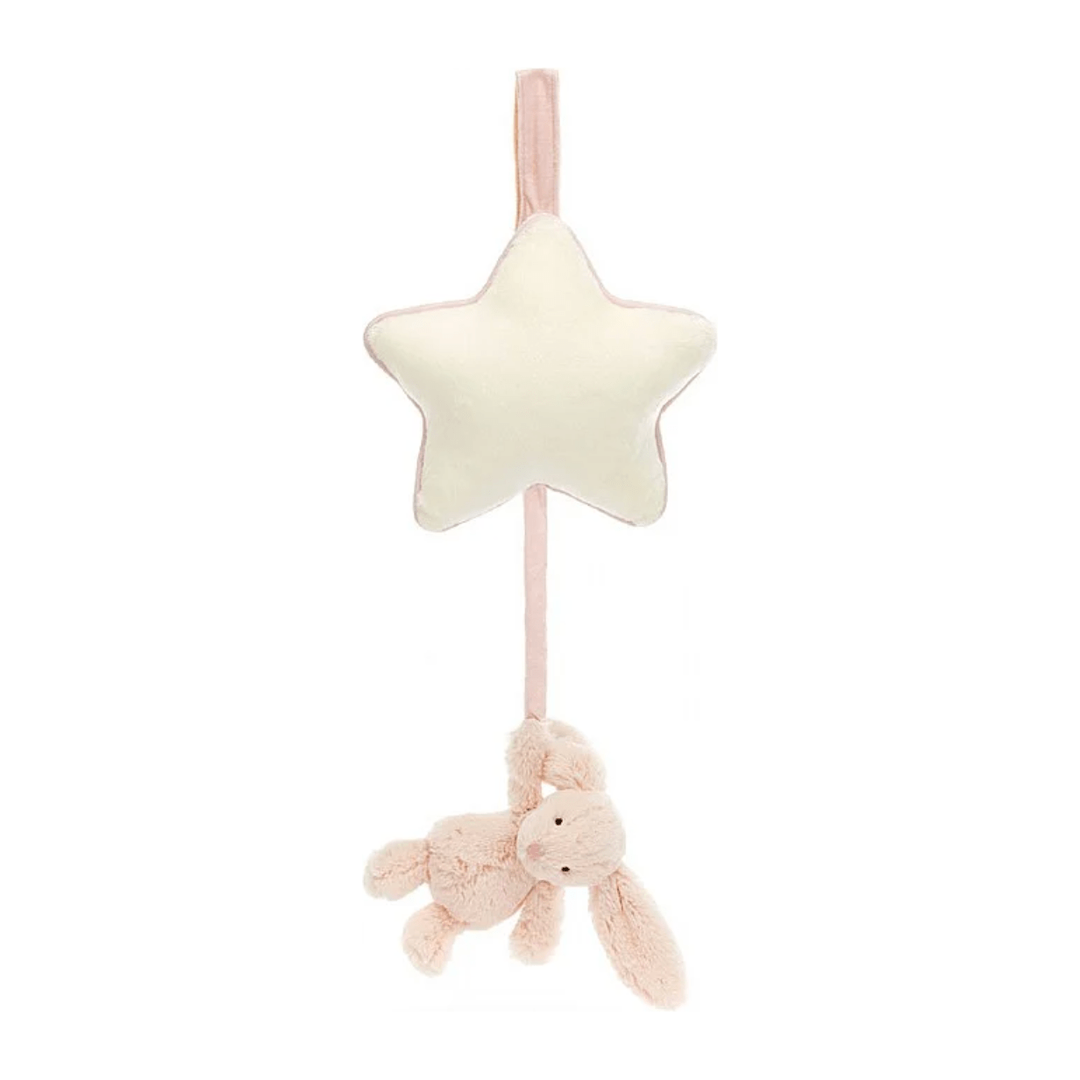 Jellycat Bashful Bunny Musical Pull - Blush Jellycat Bashful Bunny Musical Pull - Blush