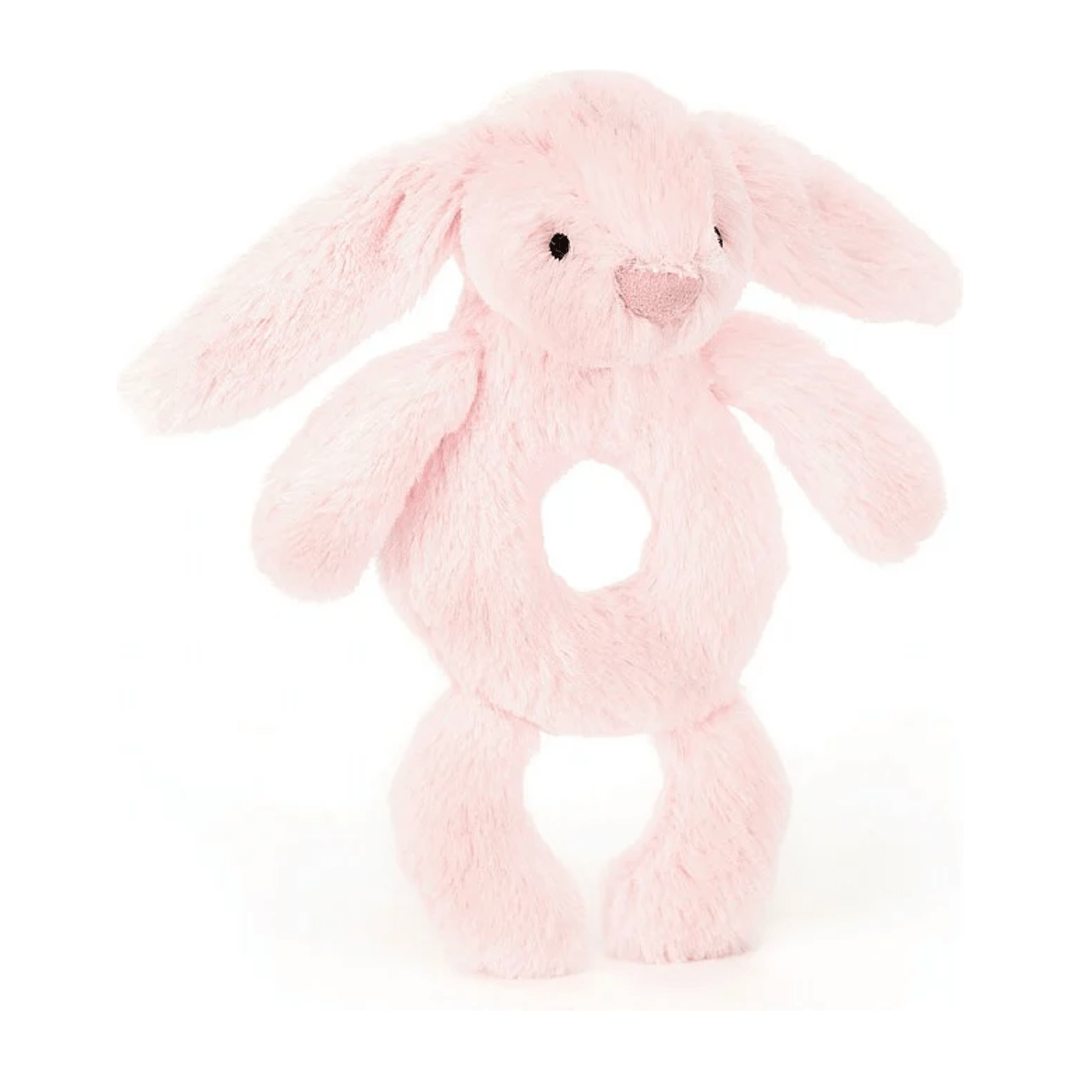Jellycat Bashful Pink Bunny Ring Rattle The Natural Baby Company