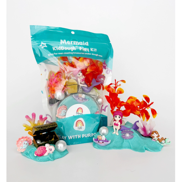 Earth Grown KidDough Play Kit – Mermaid Sensory Dough Fun – The