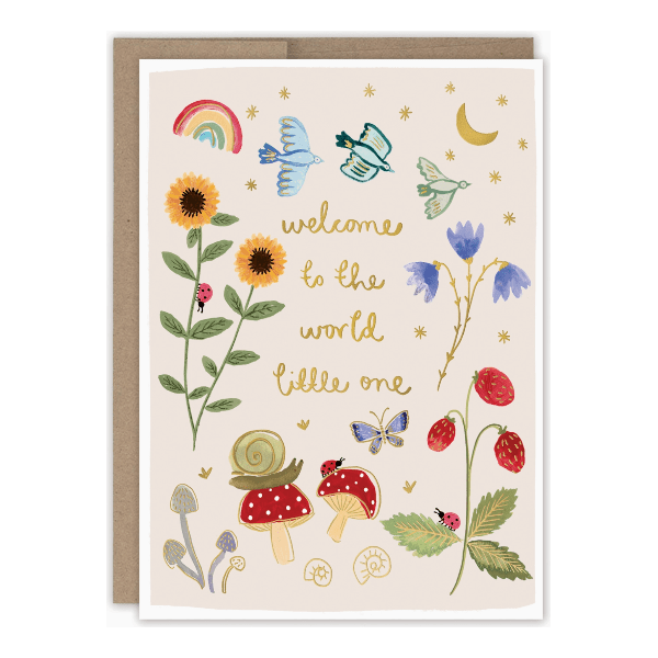 Biely &amp; Shoaf Welcome To The World Baby Card Greeting Card Biely &amp; Shoaf   