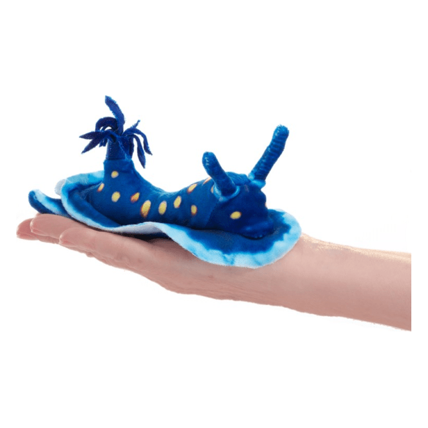 Folkmanis Finger Puppet - Mini Nudibranch, Blue Finger Puppet Folkmanis