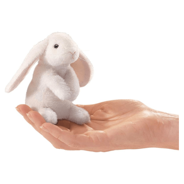 Folkmanis Finger Puppet - Mini Rabbit, Lop Eared Finger Puppet Folkmanis