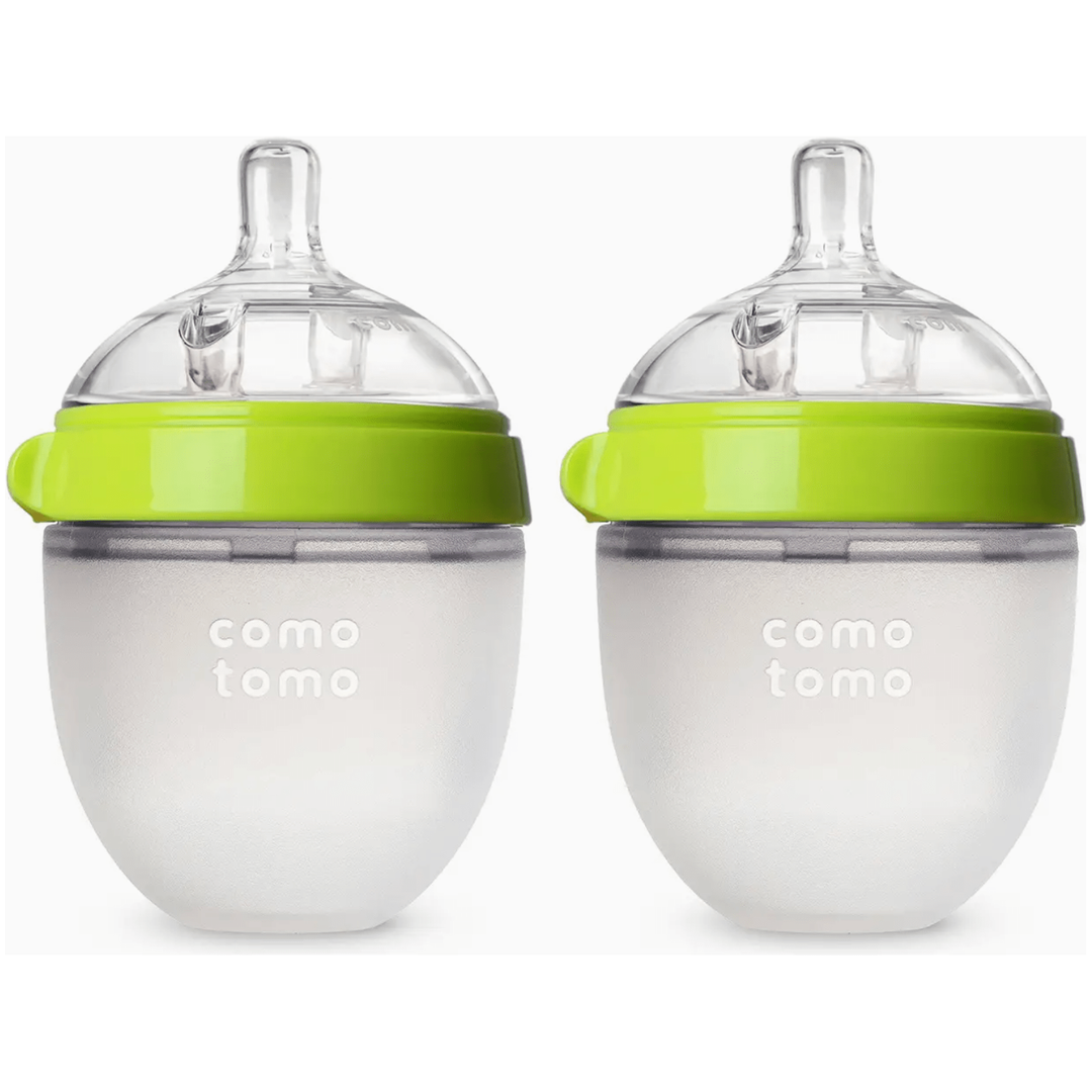 Comotomo Bottles - Double Pack, Green 5 oz Bottles & Sippies Comotomo