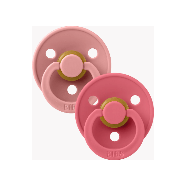 BIBS USA Colour Pacifier 2 Pack- Dusty Pink/ Coral Pacifiers and Teething BIBS USA Size 1