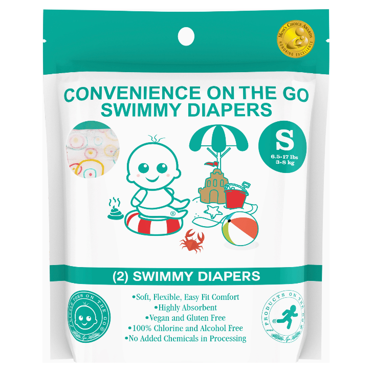 Products on the Go- Small Little Toes Natural Disposable Swimmy Diapers 2 Pack Swim Diapers & Potty Learning Products on the Go