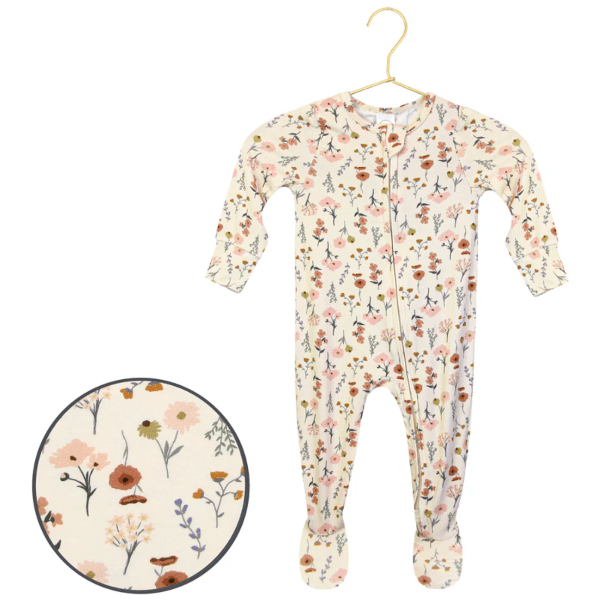 Lou Lou & Company Zippered Footie- Rachel Footie Lou Lou & Company