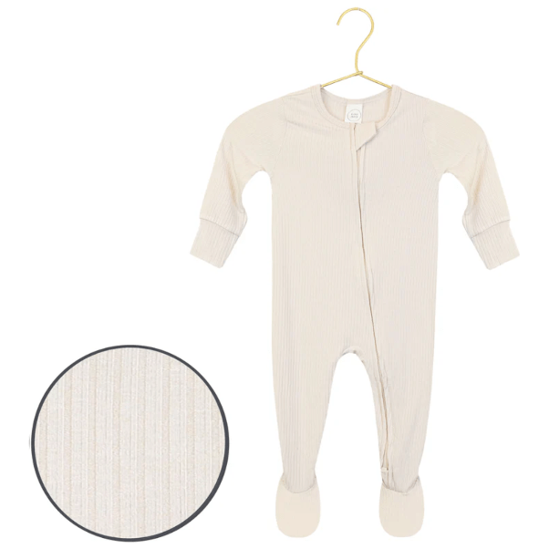 Lou Lou & Company Zippered Footie- Cove Ribbed Footie Lou Lou & Company