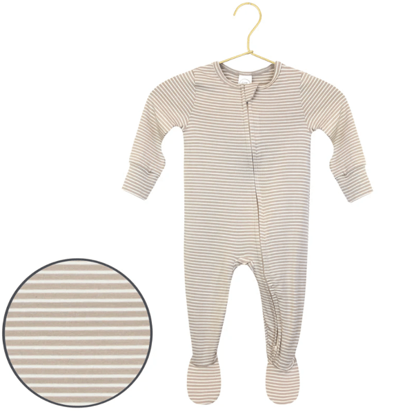 Lou Lou & Company Zippered Footie- Banks Footie Lou Lou & Company
