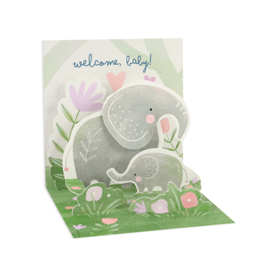 Up with Paper Pop Up Card-Baby Elephant Greeting cards Jumping Jack Press