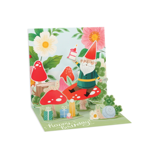 Up with Paper Pop Up Card-Gnome Greeting cards Jumping Jack Press