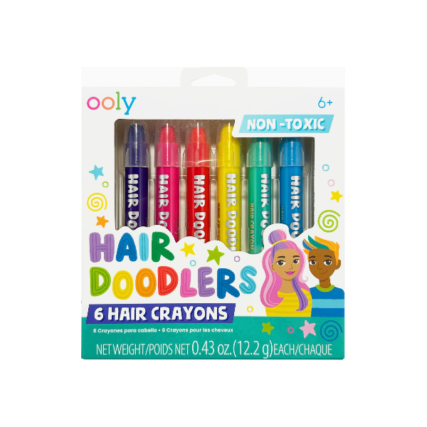Ooly Hair Doodlers Hair Crayons- Set of 6 Crayons Ooly