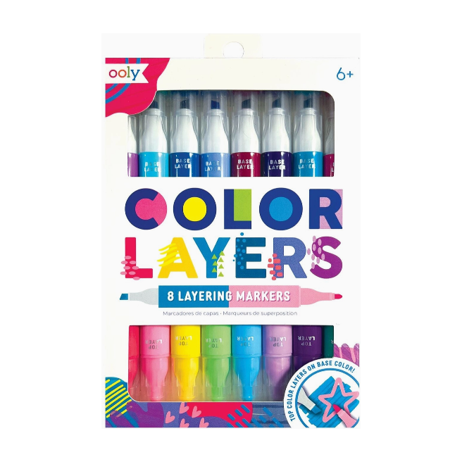 Ooly Color Layers Double-Ended Layering Markers- Set of 8 Markers Ooly