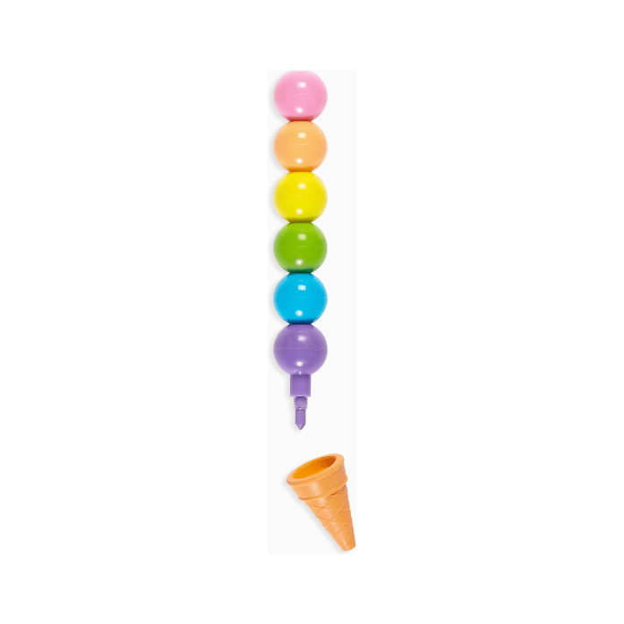 Ooly Rainbow Scoops Vanilla Scented Stacking Eraseable Crayons Crayons Ooly