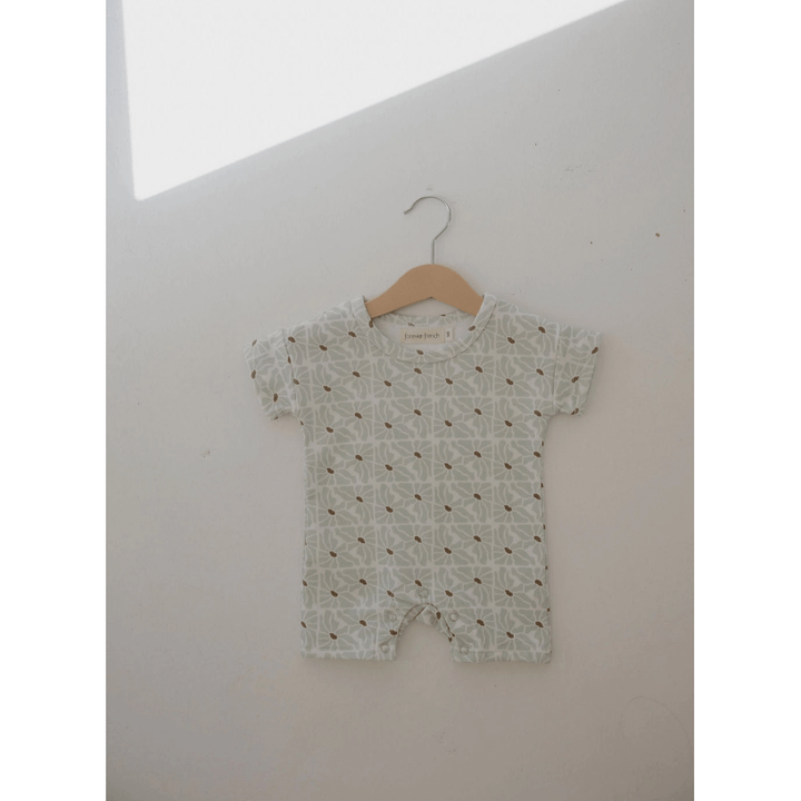 Forever French Baby Terry Romper- Coast Romper Forever French Baby 0-3M