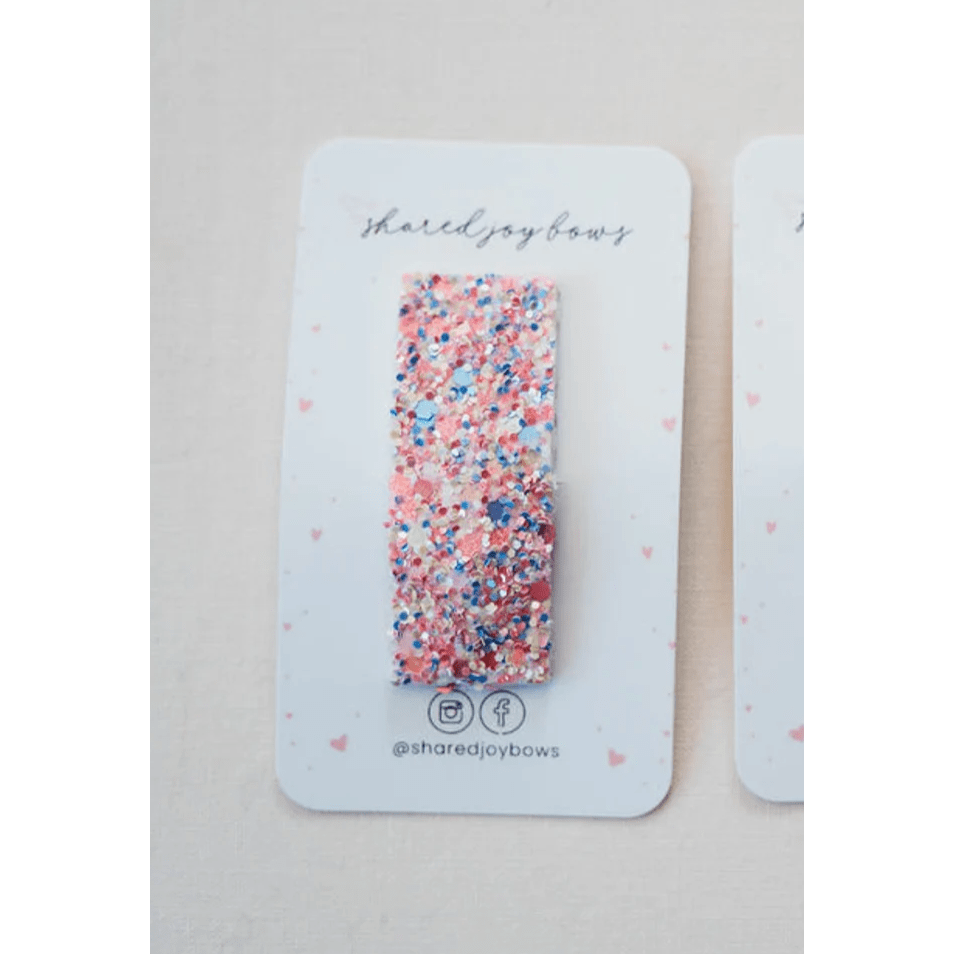 Shared Joy Bows Snap Clip- Glitter Hair clip Shared Joy
