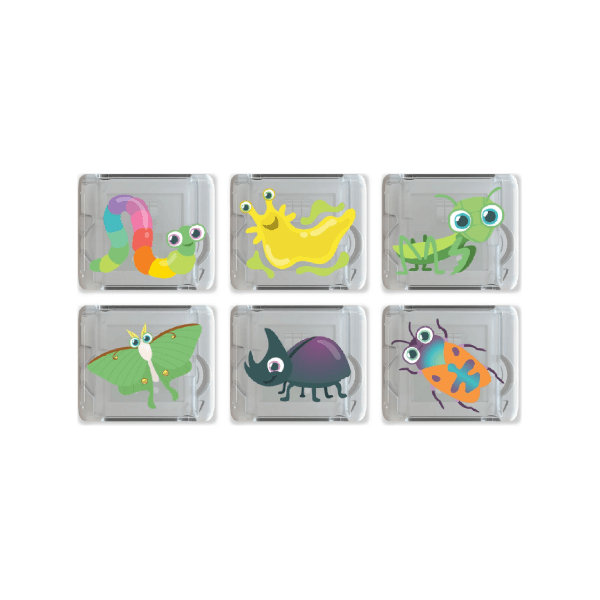 Glo Pals 6 Pack Light Up Cubes Gift Set- Incredible Insects Bath Time Glo Pals