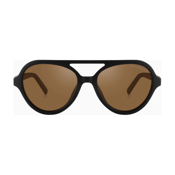 Grech & Co Aviator Polarized Sunglasses- Black Sunglasses Grech & Co 0-2 Years