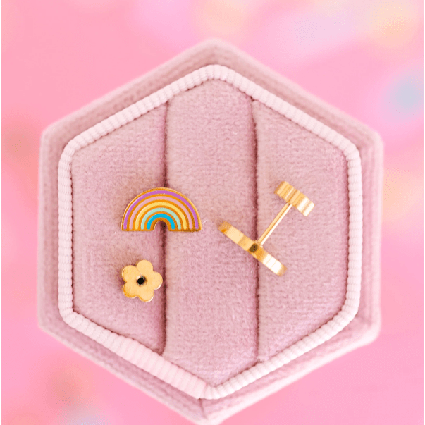 Pierced Co Pastel Rainbow Earrings Earrings Pierced Co