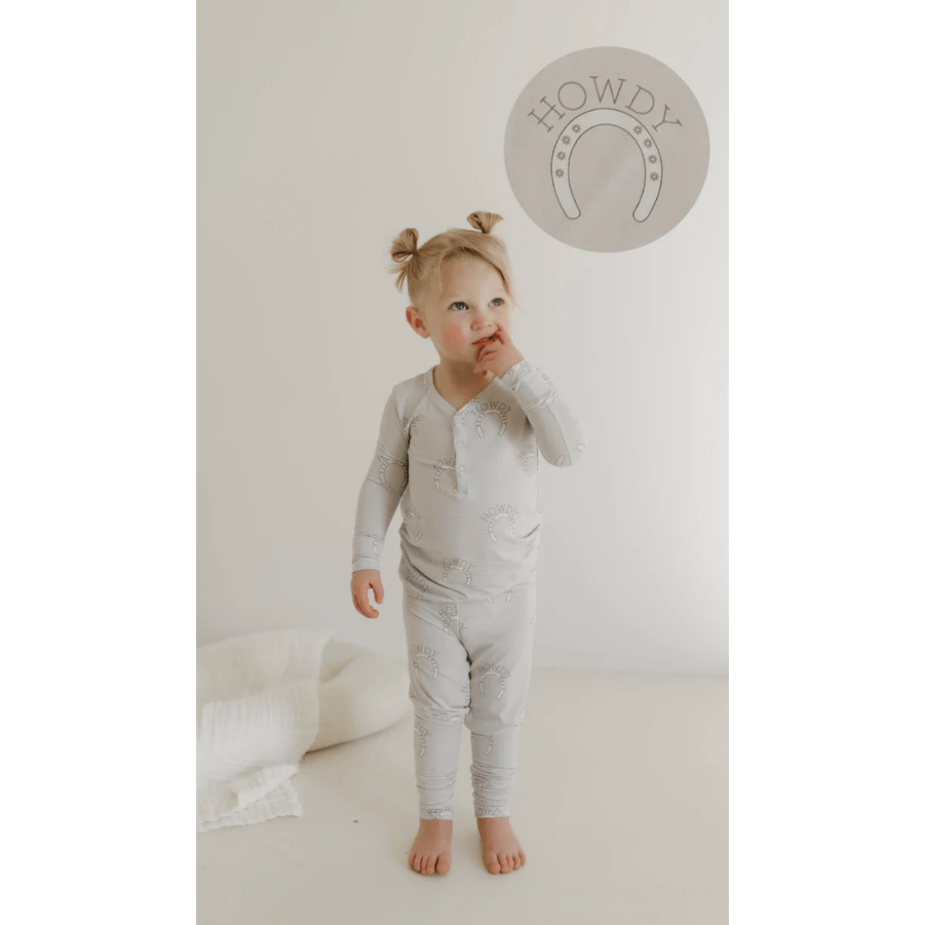 Forever French Bamboo Two Piece Pajama Set- Howdy Toddler Clothing Forever French Baby