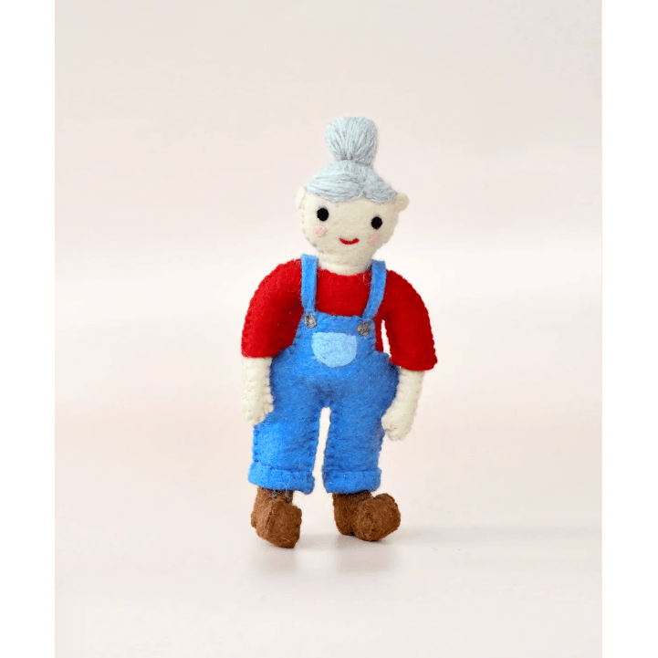Tara Treasures Old MacDonald Female Farmer Toy Felt Toy Tara Treasures