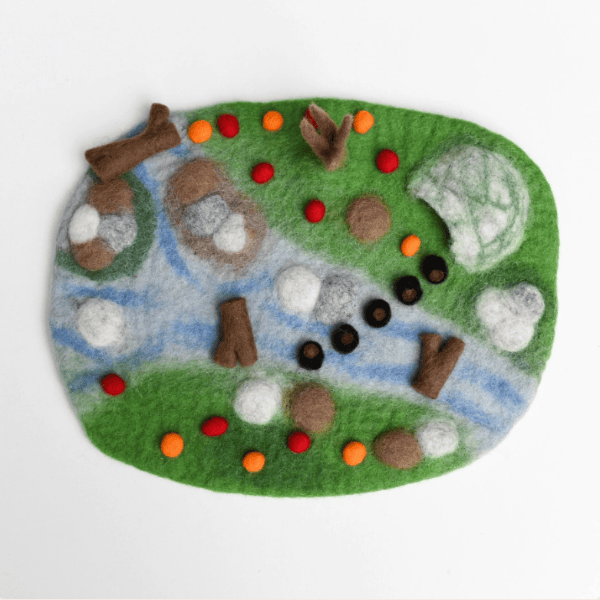 Tara Treasures Woodland River Play Mat Felt Toy Tara Treasures