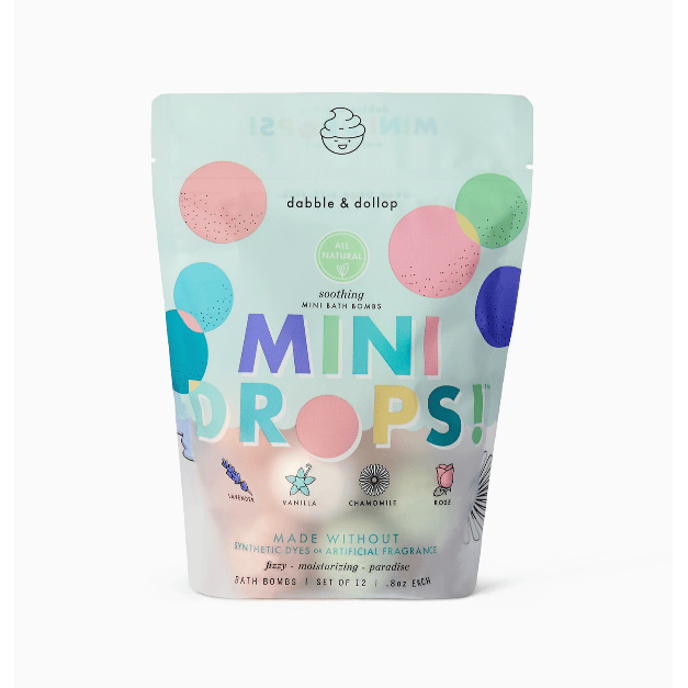 Dabble & Dollop Mini Drops Bath Bombs - Soothing Bath Time Dabble & Dollop