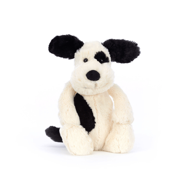 Jellycat Bashful Black & Cream Puppy - Medium Dogs & Puppies Jellycat