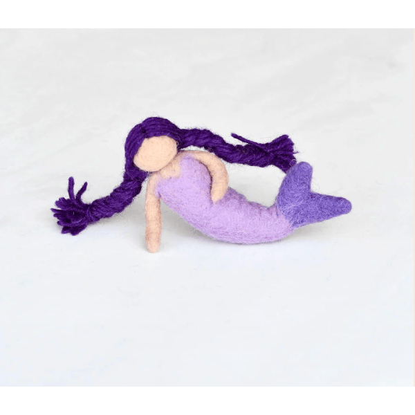 Tara Treasures Felt Waldorf Mermaid - Purple Hair Felt Toy Tara Treasures