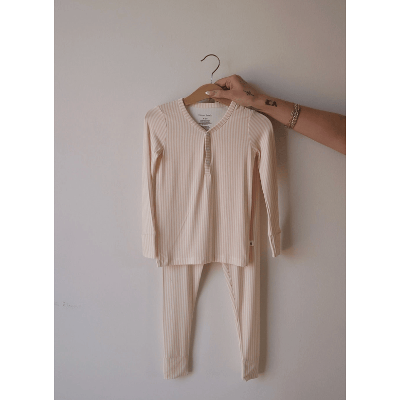 Forever French Bamboo Two Piece Pajama Set-Sadie Stripe Toddler Clothing Forever French Baby 2-3 Years