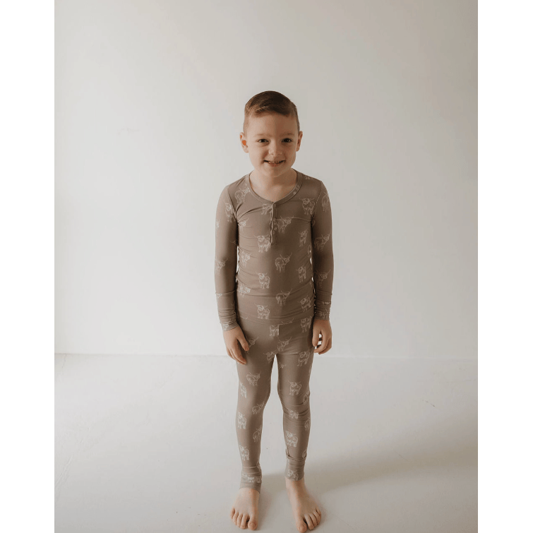 Forever French Bamboo Two Piece Pajama Set- Highland Toddler Clothing Forever French Baby 2-3 Years