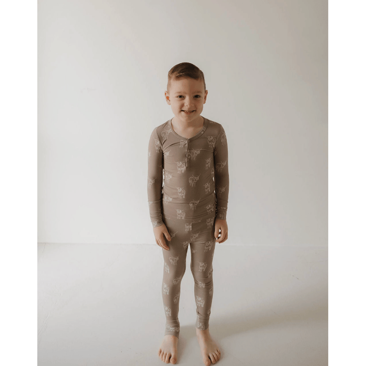 Forever French Bamboo Two Piece Pajama Set- Highland Toddler Clothing Forever French Baby 2-3 Years