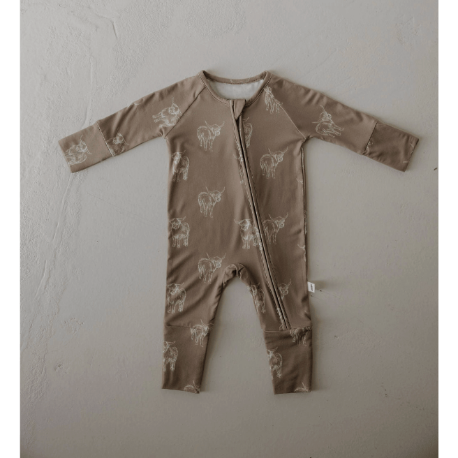 Forever French Bamboo Zip Pajamas - Highland Romper Forever French Baby Newborn