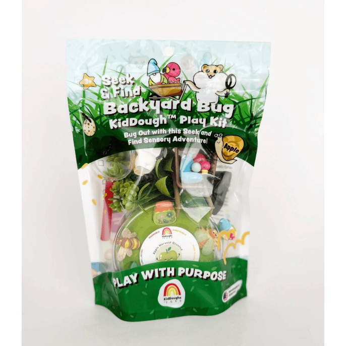 Earth Grown KidDough Backyard Bug Seek 'n Find Kiddough Play Kit Clay/Dough EGKD