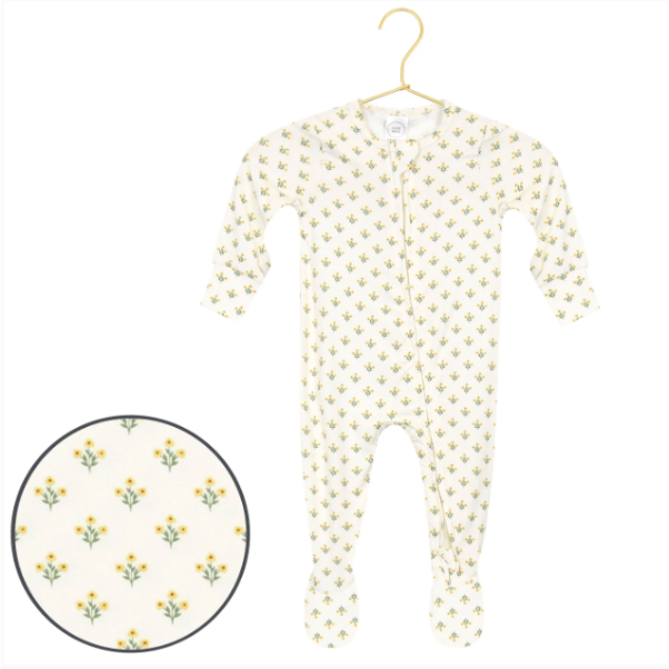 Lou Lou &amp; Company Zippered Footie - Della Footie Lou Lou &amp; Company