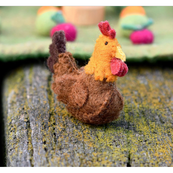 Tara Treasures Felt Chicken Farm Animal Toy Felt Toy Tara Treasures