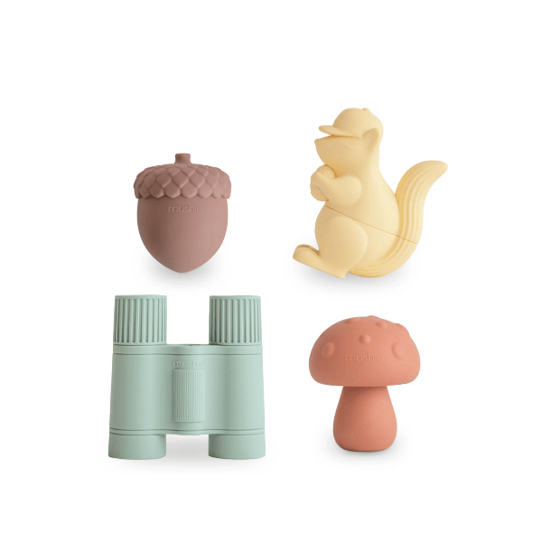 Mushie Mold Free Bath Play Set- Nature Bath Time Mushie