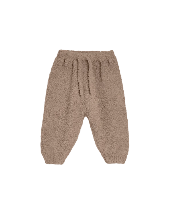 7AM Boxy Lounge Pants, Fuzzy- Taupe Pants 7AM 1-3 Months