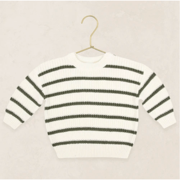 Lou Lou &amp; Company Knit Chunky Sweater- Olive Stripe Sweater Lou Lou &amp; Company