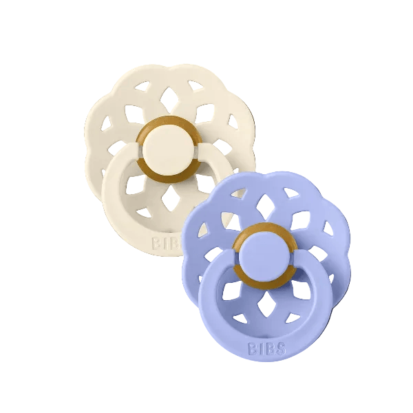 BIBS USA- BIBS Boheme Ivory/Hush - 2 PACK Pacifiers and Teething BIBS USA