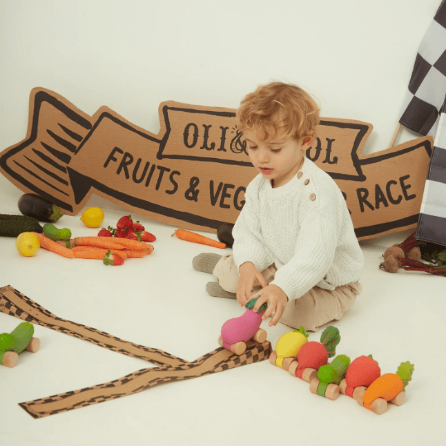 Oli & Carol Emma the Eggplant Baby Car Toy Baby Toys Oli & Carol